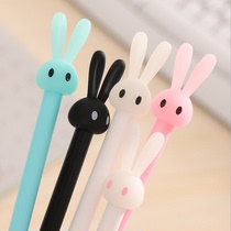 2021 high-value black gel pen cute creative cartoon rabbit unicorn student prize signature pen