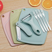 Stainless steel folding fruit knife sharp portable foldable knife Household apple peeler knife planer three-piece set
