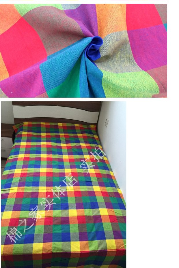 Vải cotton rộng 2,3 mét kẻ sọc màu lớn vải lanh cotton dệt đồng bằng chăn vải bìa chăn quilt thực hiện - Khăn trải giường drap trải giường