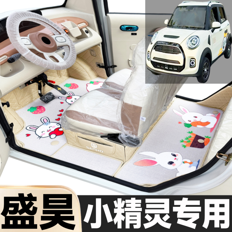 Shenghao Little Elf Special Cartoon Pattern Low-Speed Electric Four-Wheel Scooter for the Elderly, Fully Enclosed Anti-Slip Electric Vehicle Foot Pads