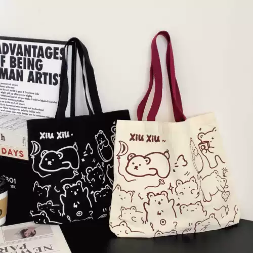 Вместительный и большой шоппер, льняная сумка, тканевый мешок