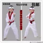 Quần áo Taekwondo Biểu diễn Quần áo Taekwondo Trường mẫu giáo Trường tiểu học Áo dài tay Quần áo Taekwondo nam và nữ váy trẻ em hàn quốc