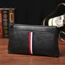 Hong Kong leather trend contrast color wristlet for men and women leisure travel new men's change hand bag tide bag