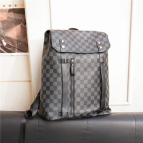 Hong Kong Classic Plaid Youth Backpack Fashion Men's Leather Backpack College School Bag Computer Backpack