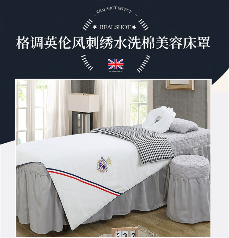 xám denim bedspread vẻ đẹp thẩm mỹ viện quản lý dành riêng British bông rửa Body massage da có thể được tùy chỉnh - Trang bị tấm tìm mua ga phủ giường spa