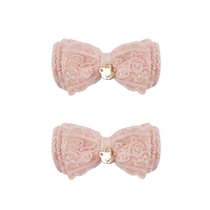 Pawn Paw Cartoon Little Bear Boy Clothing 2024 Summer New Girl Lace Butterfly Knots Hair Clip Temperament