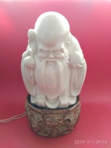 Shouxing sent a lamp Boshan beauty pottery factory produced creative table lamp old objects old porcelain