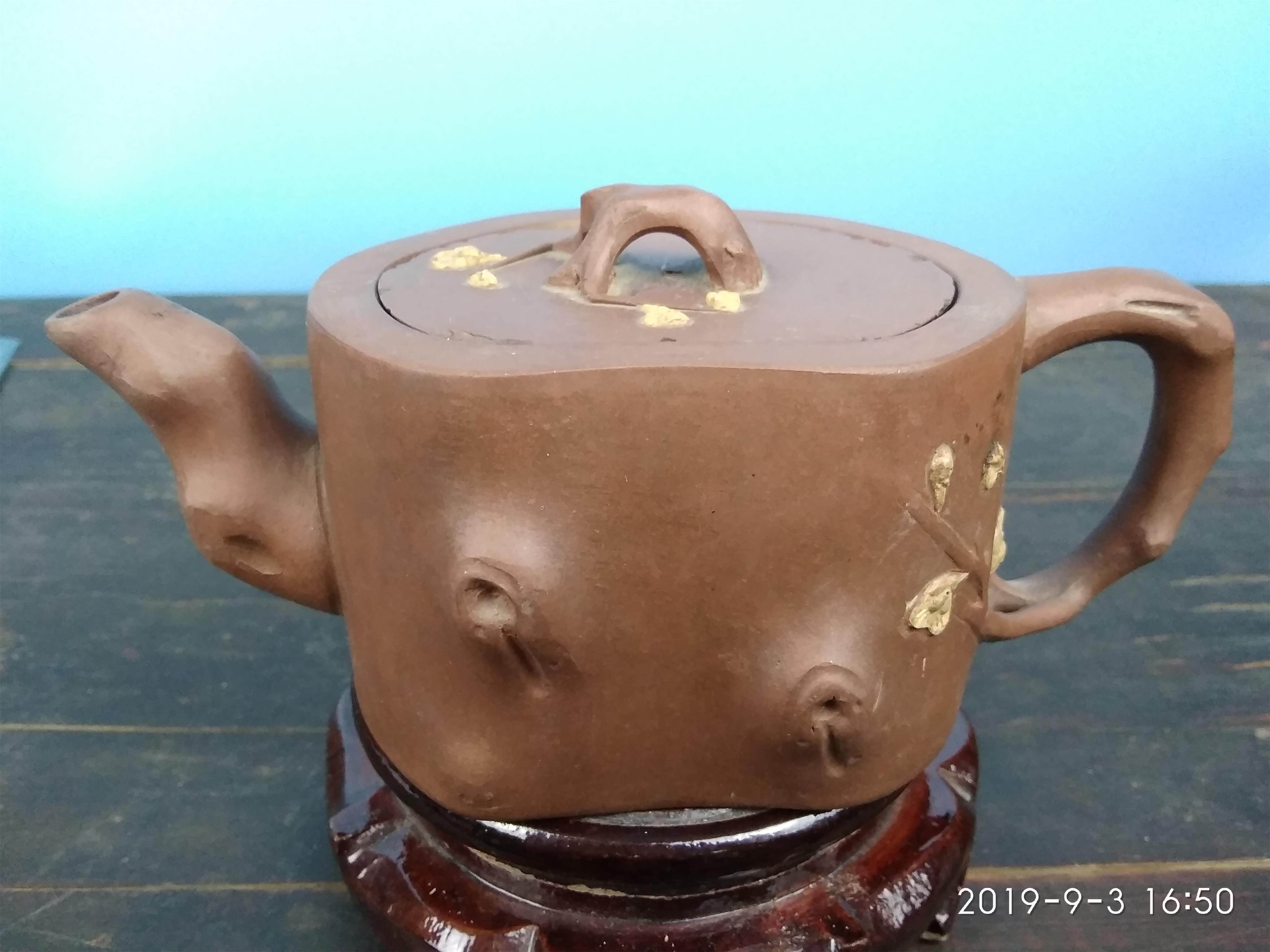 Yixing Process Made of Yixing Process Made of Cultural Revolution Original Clear Cement Pile Purple Sand Making(cover residue)