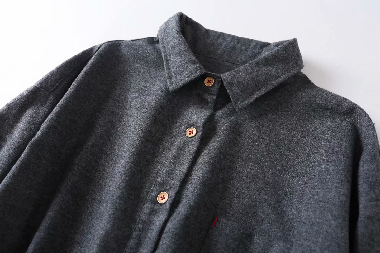 Mùa thu đông mới áo sơ mi sanding nữ dài tay phiên bản Hàn Quốc của áo sơ mi flannel mỏng mỏng dày dành cho học sinh áo sơ mi nữ kẻ caro nhỏ
