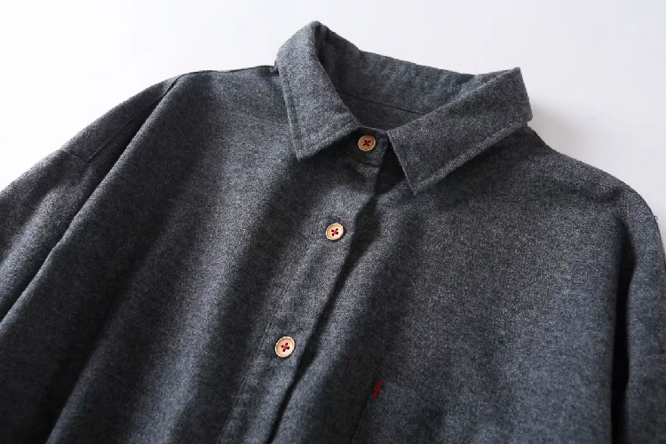 Mùa thu đông mới áo sơ mi sanding nữ dài tay phiên bản Hàn Quốc của áo sơ mi flannel mỏng mỏng dày dành cho học sinh áo sơ mi nữ kiểu cách