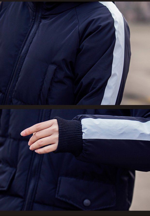 Áo khoác nam mùa đông cotton Hàn Quốc Slim dài cho học sinh áo khoác cotton Áo khoác cotton 2017 áo khoác mới áo khoác bomber