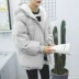 Áo khoác cotton ấm áp xuống áo khoác thời trang trùm đầu ngắn đôi dày áo khoác cotton lạnh xu hướng 18 năm đầu đông mới Trang phục Couple
