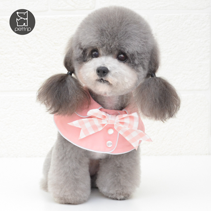 New pet accessories dog small cape pet small cape dog scarf saliva towel Teddy Bomei triangle towel