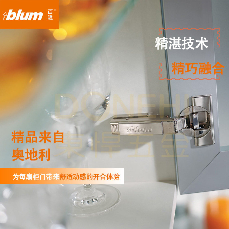 Blum Blum import damping hinge quick fit hydraulic buffer wardrobe overall cabinet wood door plate hinge big bend 107 degrees