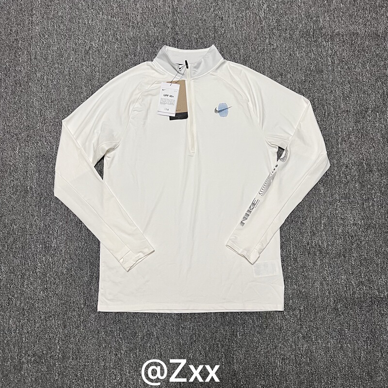 Nike Men's Half-Zip Running Sports Fitness Training Stand-Up Collar Breathable Sun Protection Long-Sleeved T-Shirt Im7429