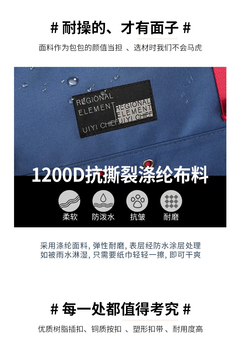 佑一良品 日式时尚潮流 双肩包 图5