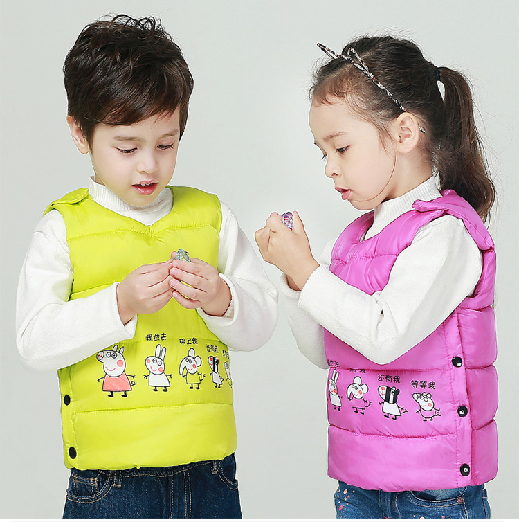 Quần áo trẻ em mùa thu đông mới phong cách mới bé trai và bé gái vest phiên bản Hàn Quốc của trẻ em xuống vest cotton quần áo bé gái