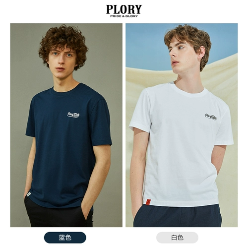 PLORY Летняя хлопковая футболка с коротким рукавом подходит для мужчин и женщин для отдыха, ручная роспись, для влюбленных