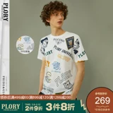 PLORY Модная повседневная хлопковая футболка с круглым воротником, сезон 2021, с печатью вашего логотипа