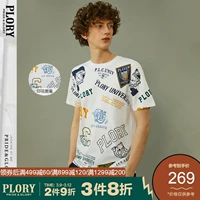 PLORY Модная повседневная хлопковая футболка с круглым воротником, сезон 2021, с печатью вашего логотипа