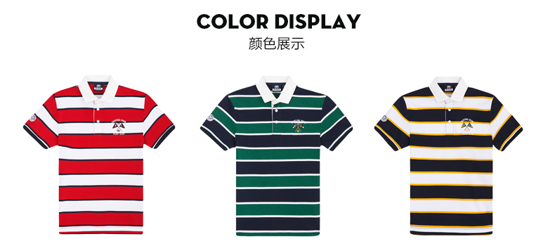 PLORY2018 mùa hè mới sọc cotton POLO chàng trai áo sơ mi giản dị ngắn tay áo POHA825001