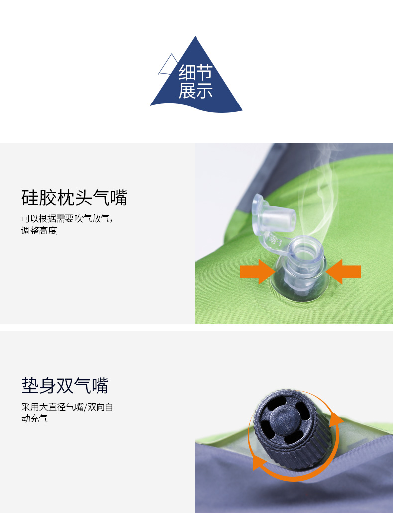 Nam Sói tự động Pad bơm hơi ngoài trời Lều ngủ Pad Làm dày lĩnh vực Độ ẩm Pad di động Mat đôi cắm trại Mat - Thảm chống ẩm / Mat / Gối chieu ngu van phong