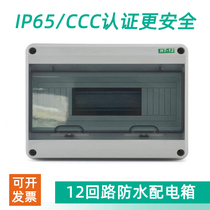 HT-12way outdoor distribution box Waterproof outdoor plastic surface mounted 12-circuit air-open protection junction box IP65