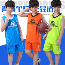 Boys summer basketball clothes childrens sportswear childrens middle and large childrens vest basketball clothes suits can be customized group purchase