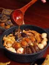 Sea food source Buddha jump wall big pot small reunion heating instant food 4 people Spring Festival New years Eve dinner 1500 grams