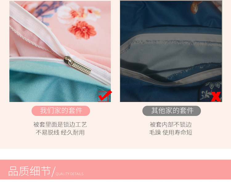 New bông chải denim bông trải giường ba mảnh chăn 1.8m1.5m2 mét khăn trải giường đôi - Bộ đồ giường bốn mảnh bộ chăn ga gối cotton