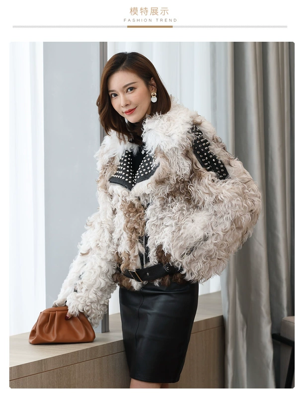 Áo khoác lông nữ ngắn Tidorado thời trang trẻ trung và mới mùa đông Áo khoác da cừu có lông - Faux Fur