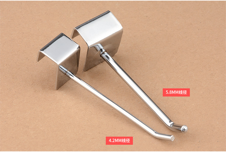 Kệ trang sức nhỏ trưng bày trên tường điện thoại di động vỏ màn hình đứng thép không gỉ vuông ống móc kệ phụ kiện tủ treo tường