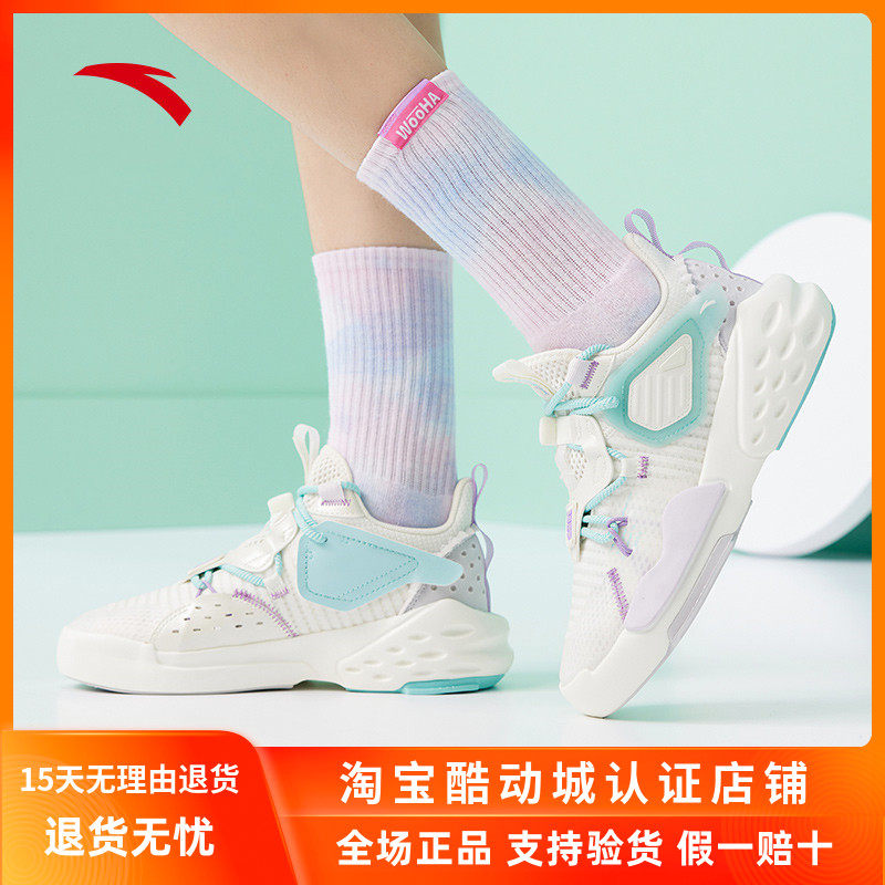 Anta women's shoes high-top sneakers 2022 spring new leather sneakers fashion all-match domineering life casual shoes