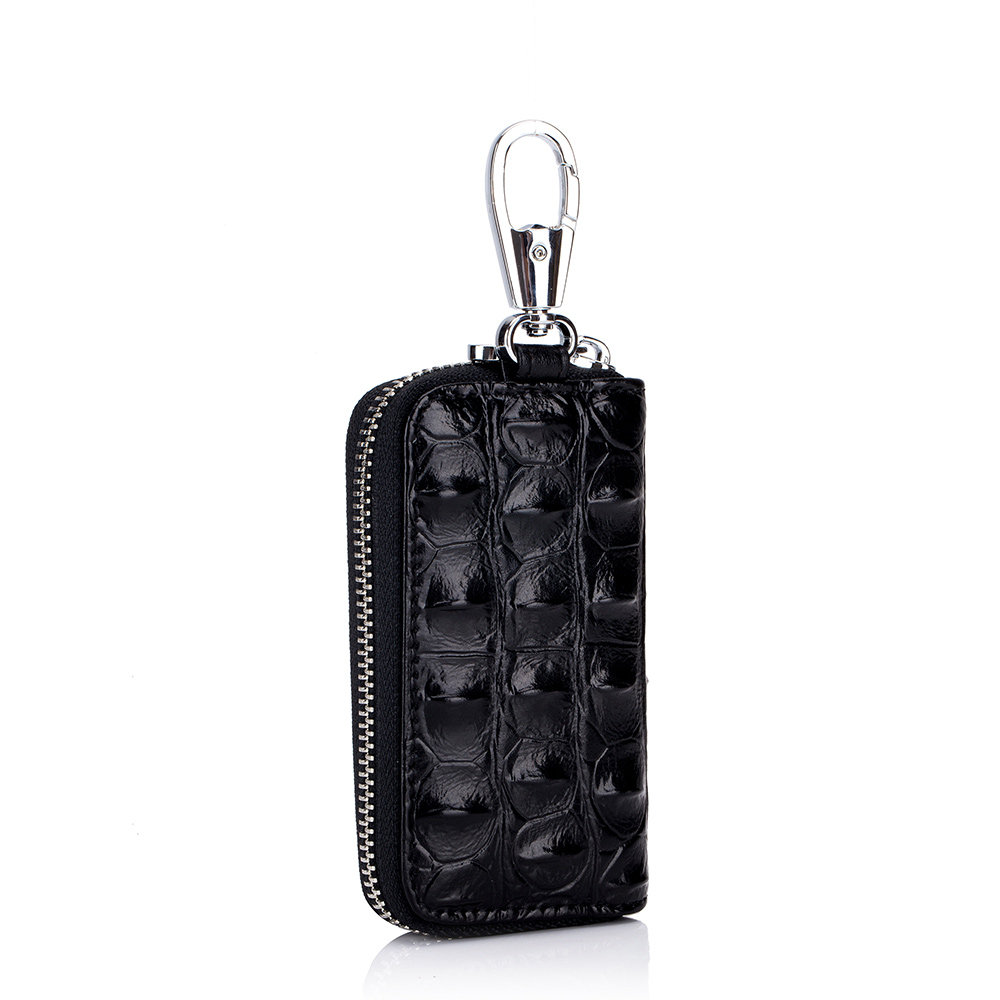 Genuine leather crocodile pattern key card bag integrated bag multifunction car key bag Bull Leather Multifunction Waist Hanging Lock Spoon Bag