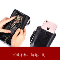 2022 new female hand holding multifunction genuine leather large capacity Mobile Phone Key Zero Wallet Integrated Summer Card Bag