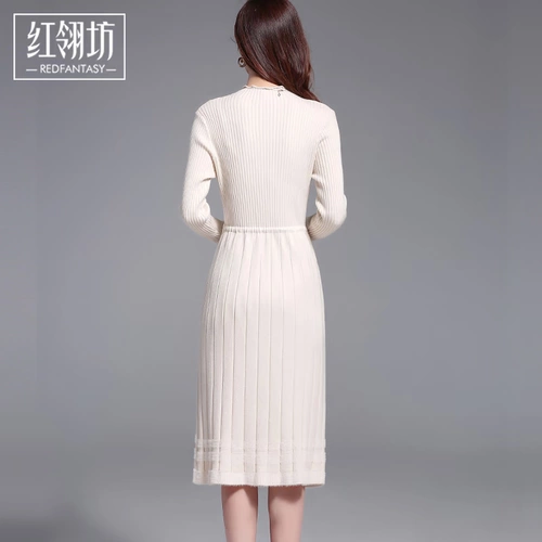 Демисезонное приятное телу шерстяное платье, длинная юбка, лонгслив, коллекция 2021, средней длины, облегающий крой