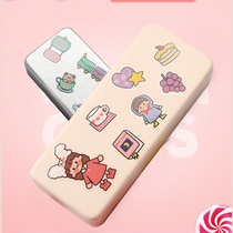 Glasses box ins portable girl heart retro cute student creative cartoon super large eye box sunglasses storage box