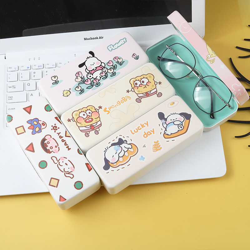 Xiaoxin Glasses Case Is Portable, High-End, Cute, Simple, Suitable for Myopic Eyes, Car-Mounted, Children's Glasses Case, Storage Box