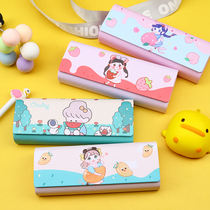 Glasses case ins Japanese girl cute cartoon student ink box portable anti-pressure square large-capacity eye box