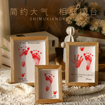 European style simple style baby hand and foot print Full moon 100-day anniversary of the newbies foot print Permanent preservation of collectibles