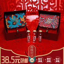 Traditional Tang style brocade box baby hair preservation box umbilical cord collection box deciduous tooth collection box full moon 100 days souvenir