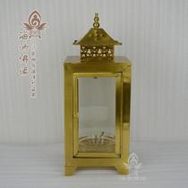 Buddhist utensils oil lamps everlasting Buddha lamps butter lamps glass lamps windshields four-sided lamps pure copper four-sided sky lanterns
