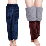 Mùa đông quần nhà giản dị nhung nhung ba lớp quần pyjama quần phụ nữ dày quần flannel đồ ngủ phụ nữ quần mùa đông