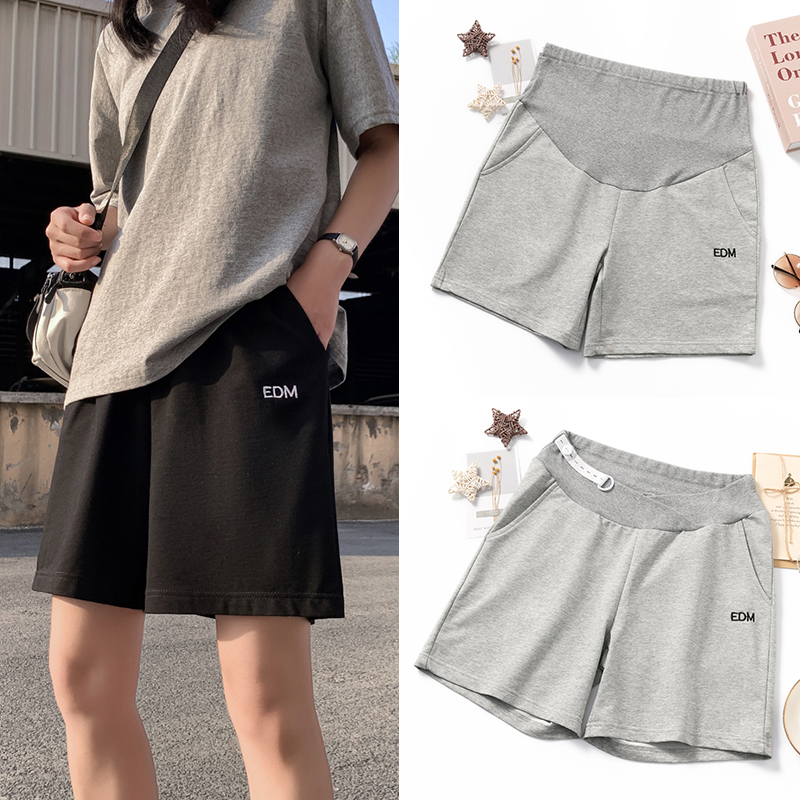 Pregnant woman shorts women Summer outwear loose broadlegs 50% inner lap pants Fashion Chauma thin Baby Belly Pants Little