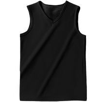 Vest mens autumn and winter inner wear plus velvet thickened warm sports vest V-neck sleeveless t-shirt fitness bottoming vest for men