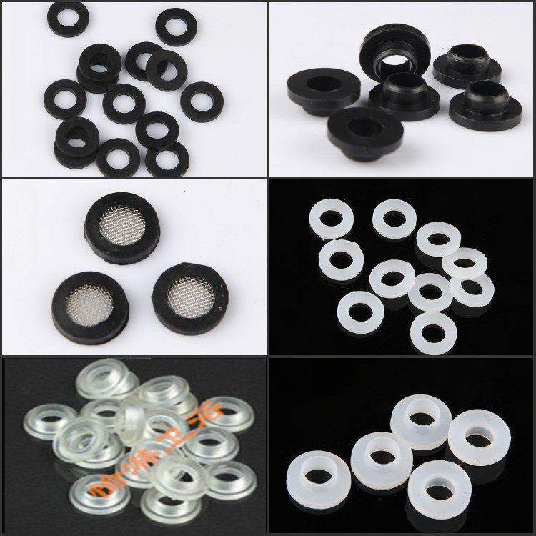 Stainless steel bellows hose gasket silicone gasket rubber inlet pipe outlet pipe rubber sealing ring water meter housing pad