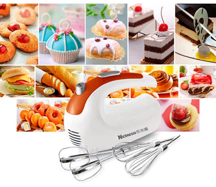 Máy xay trứng điện cầm tay Le Miga mini với dây thép không gỉ và máy trộn kem mì máy trộn bột bear 7l