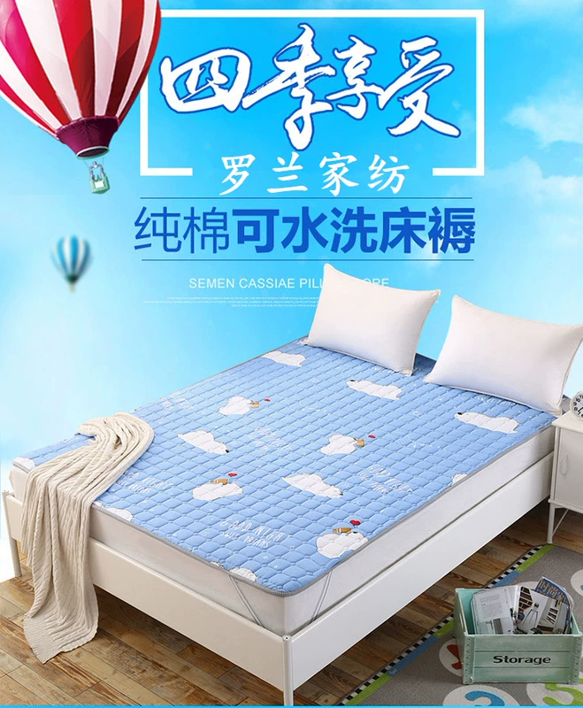 Roland nhà dệt bông có thể giặt nhíp pad đôi mỏng nệm 1.8 m giường bông giường nệm pad là chống trơn trượt 1.5 m