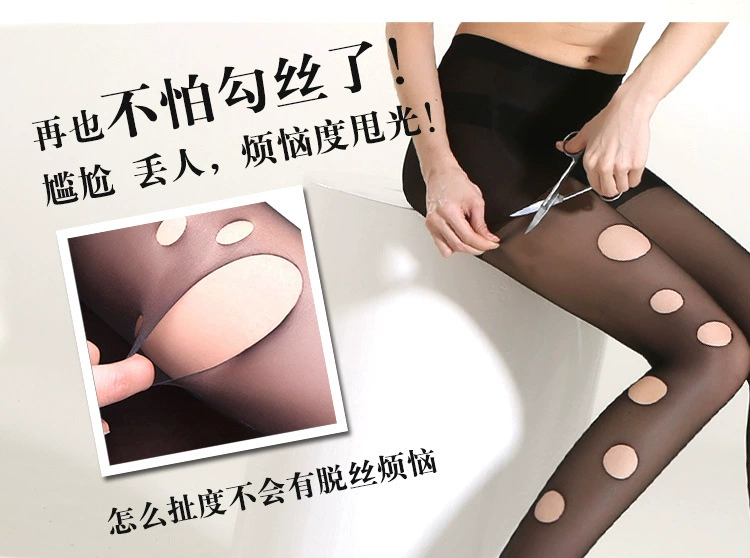 Mùa hè miễn phí cắt 5D mã hộp vớ nữ vớ pha lê vớ bếp vớ siêu mỏng chống móc quần lụa