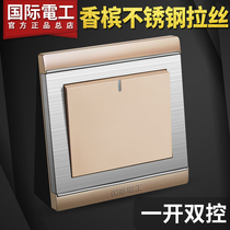 International Electrician Wall 86 Type Home Light Switch Panel Single single open double control 1 open one open double control